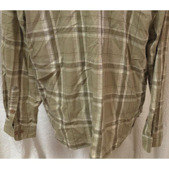 Polaris Ranger Mens 2XL Brown Plaid Button Up Long Sleeve Epaulettes Logo Shirt - Picture 11 of 13